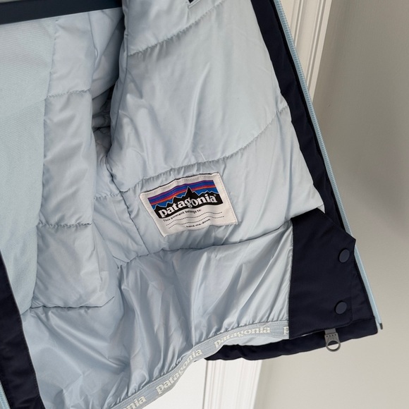 Patagonia Girls’ Powder Town Navy Blue Jacket, Small 7-8 - Picture 8 of 8